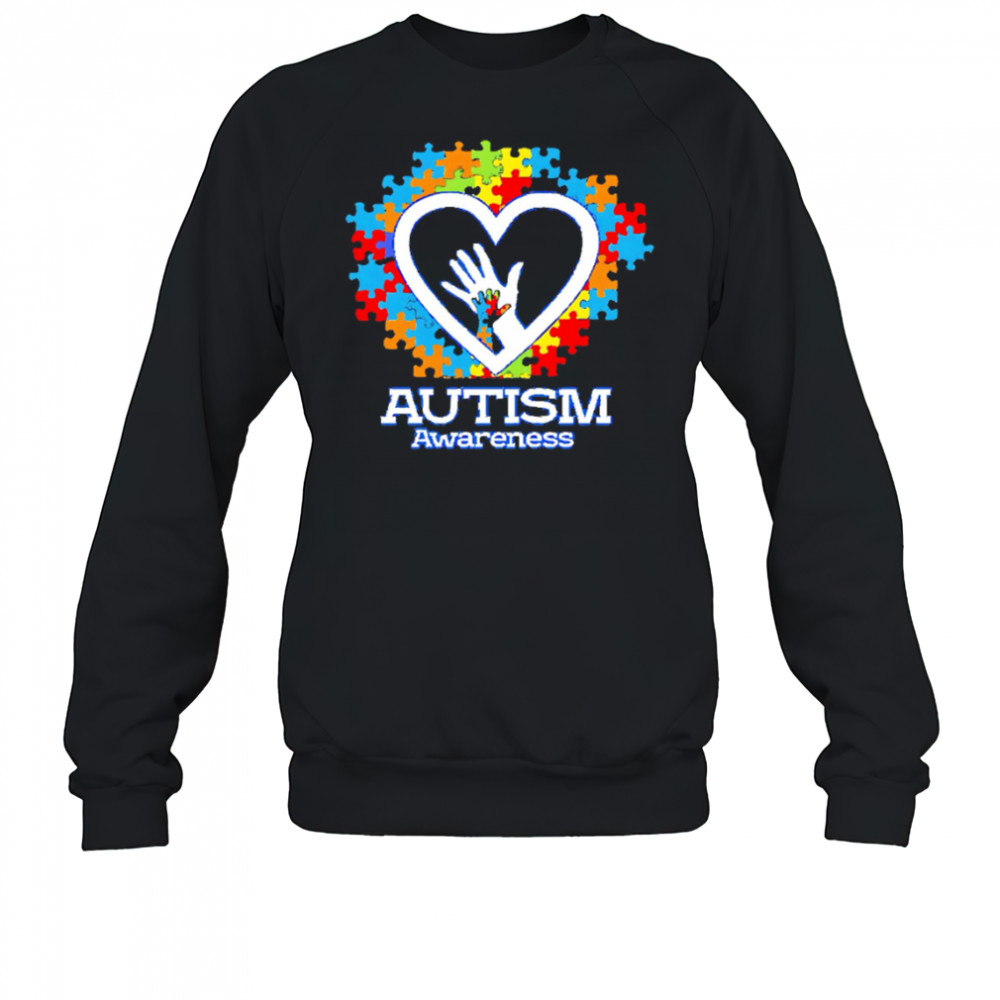 Autism Awareness Hands Puzzle Heart shirt Sweatshirt