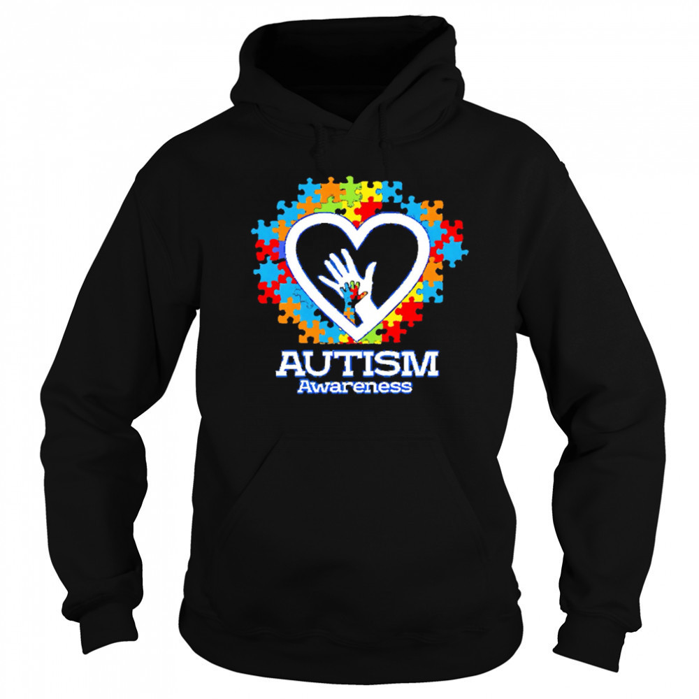 Autism Awareness Hands Puzzle Heart shirt Sweatshirt