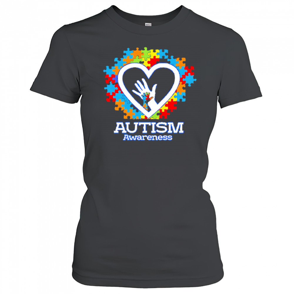 Autism Awareness Hands Puzzle Heart shirt Women's T-shirt