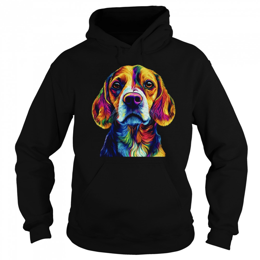 Beagle Dog Colorful Face Dog Lover Men Women shirt Sweatshirt