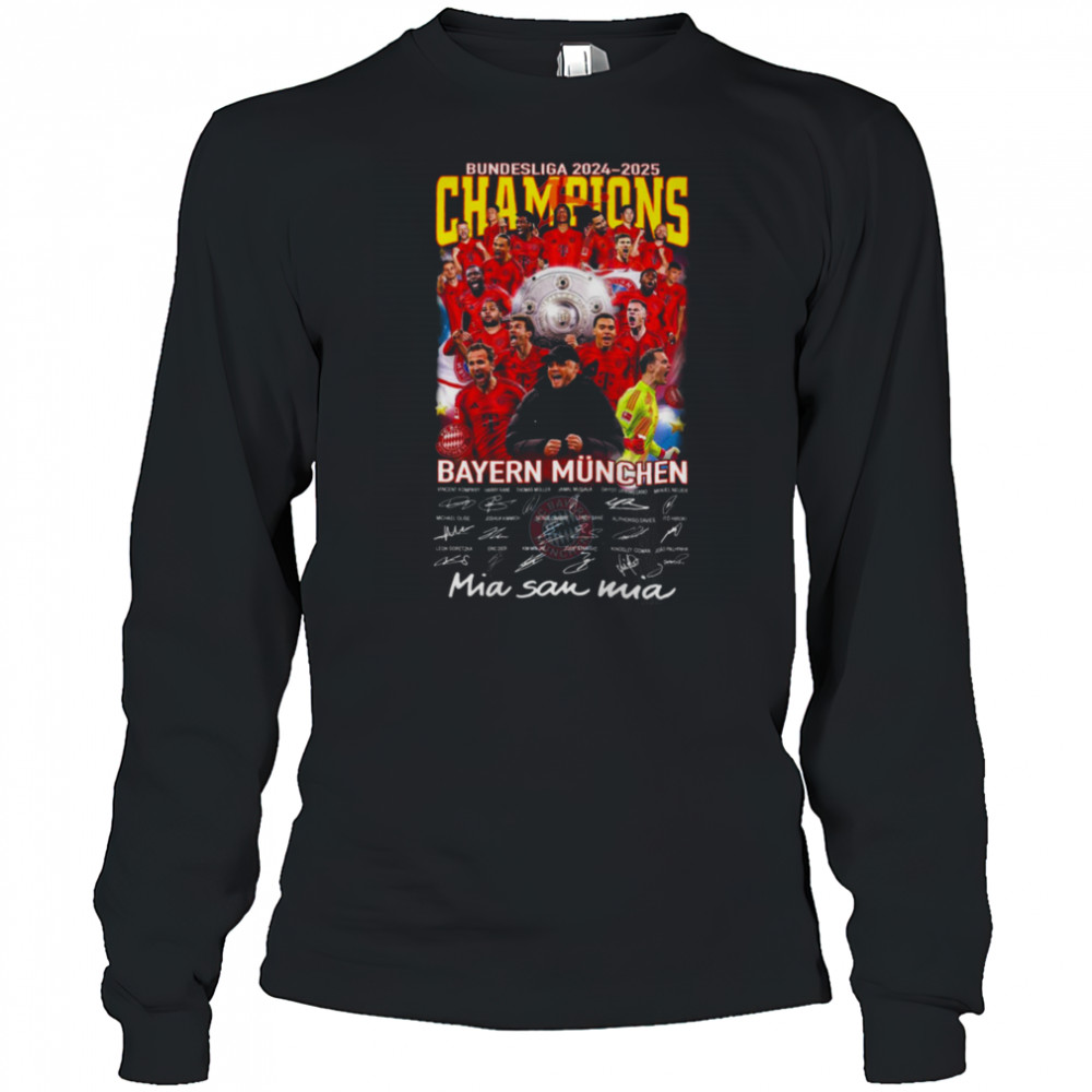 Bundesliga 2024 2025 Bayern Munchen Mia San Mia Signature Unisex T Shirt Long Sleeved