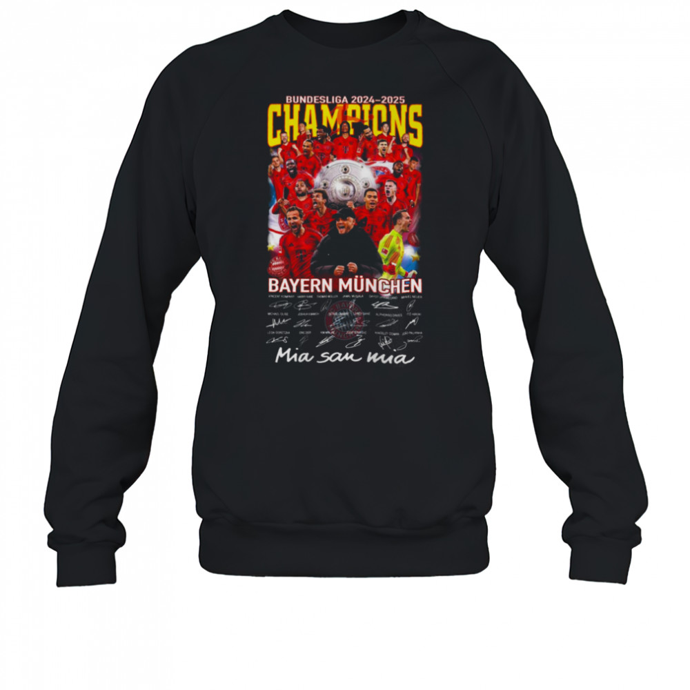 Bundesliga 2024 2025 Bayern Munchen Mia San Mia Signature Unisex T Shirt Sweatshirt
