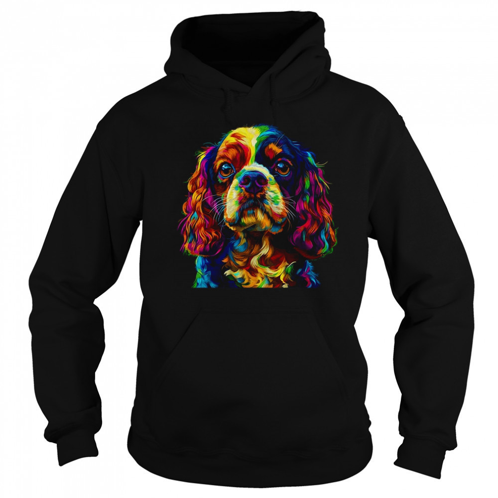 Cavalier King Charles Spaniel Dog Colorful Face Dog Lover Men Women shirt Sweatshirt