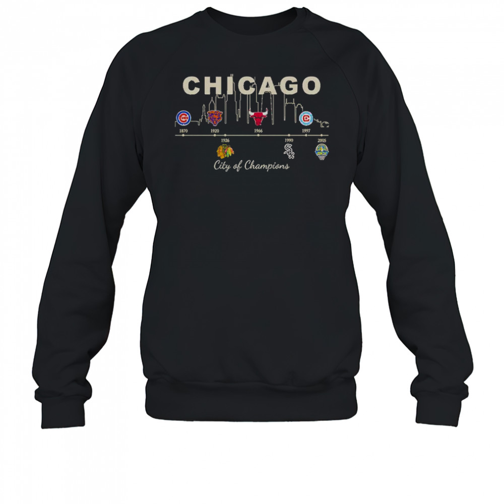 Chicago Sports History City Of Champions T-Shirt Sweatshirt