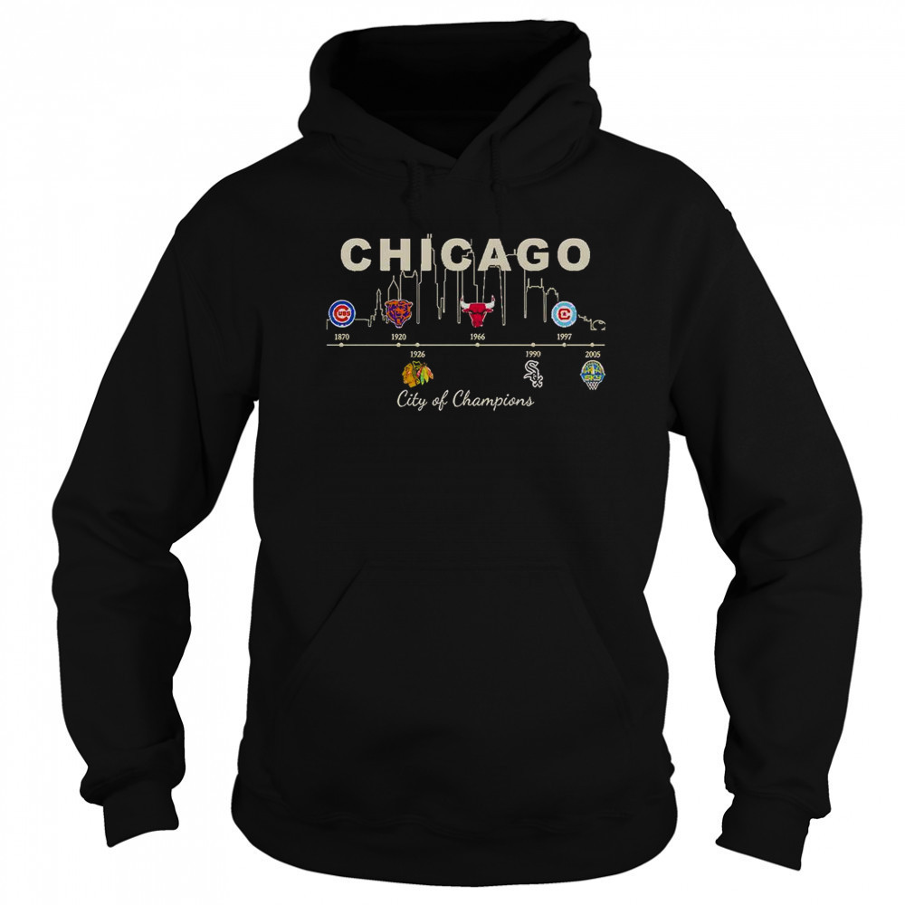 Chicago Sports History City Of Champions T-Shirt Sweatshirt