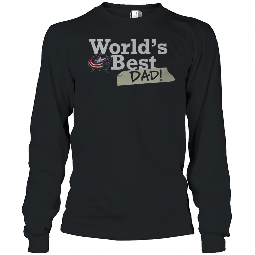 Columbus Blue Jackets World’s Best Dad T-Shirt Long Sleeved
