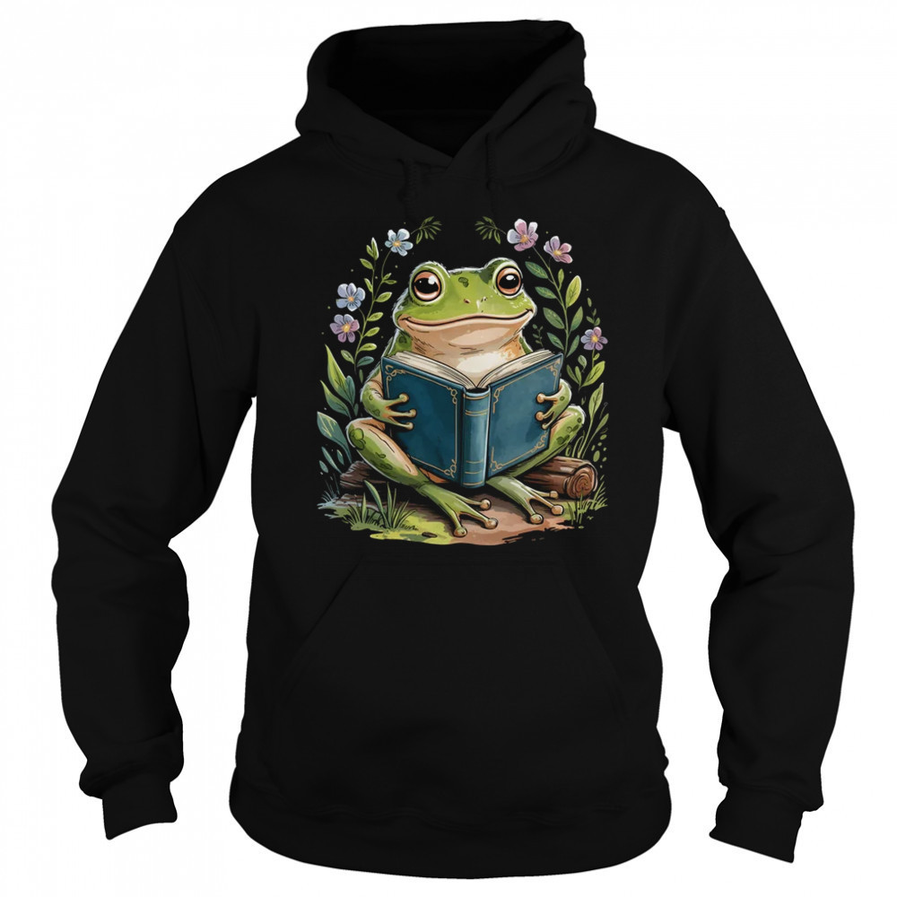 Cottagecore Floral Frog Aesthetic Girls Women Graphic shirt Sweatshirt