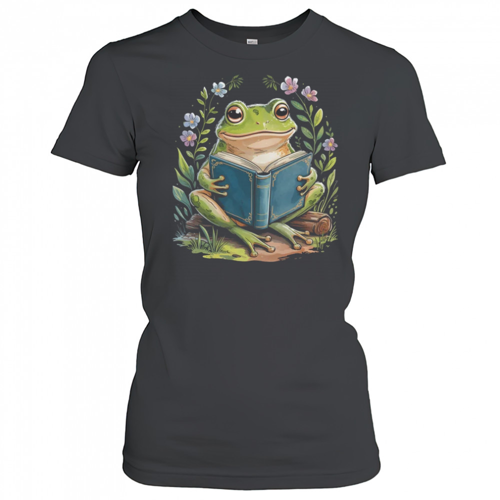 Cottagecore Floral Frog Aesthetic Girls Women Graphic shirt Women's T-shirt