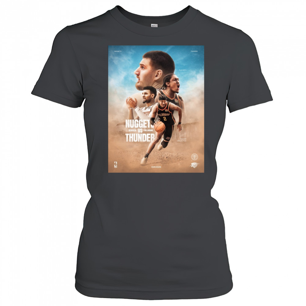 Denver Nuggets Vs Oklahoma City Thunder Playoffs 2025 Poster Collection t-shirt Women's T-shirt
