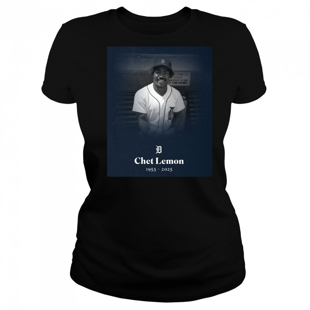 Detroit Tigers Mourning The Passing Of Chet Lemon 1955-2025 Poster t-shirt Women's T-shirt