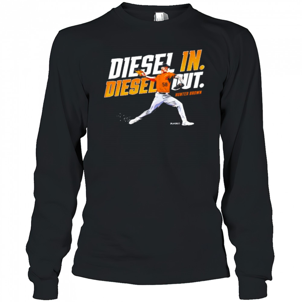 Diesel In Diesel Out Hunter Brown Houston Astros MLB t-shirt Long Sleeved