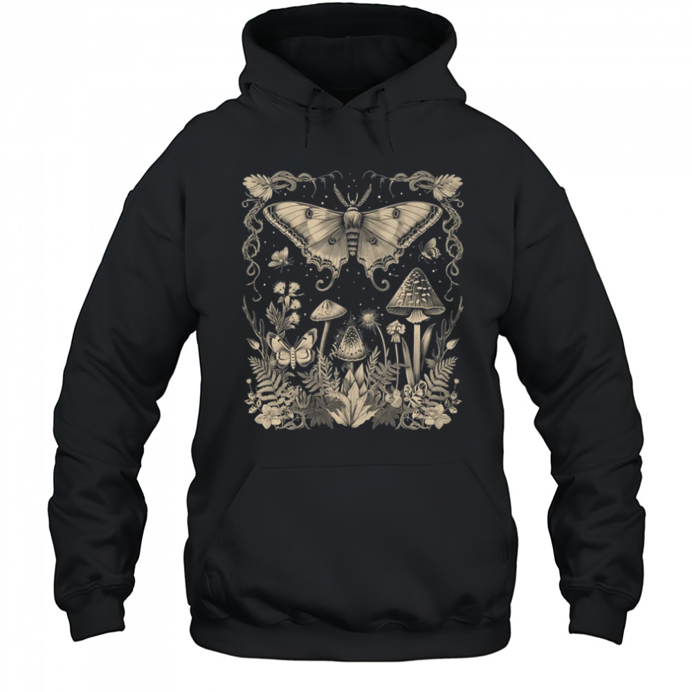 Fairycore Floral Moth Aesthetic Girls Women Graphic shirt Hoodie