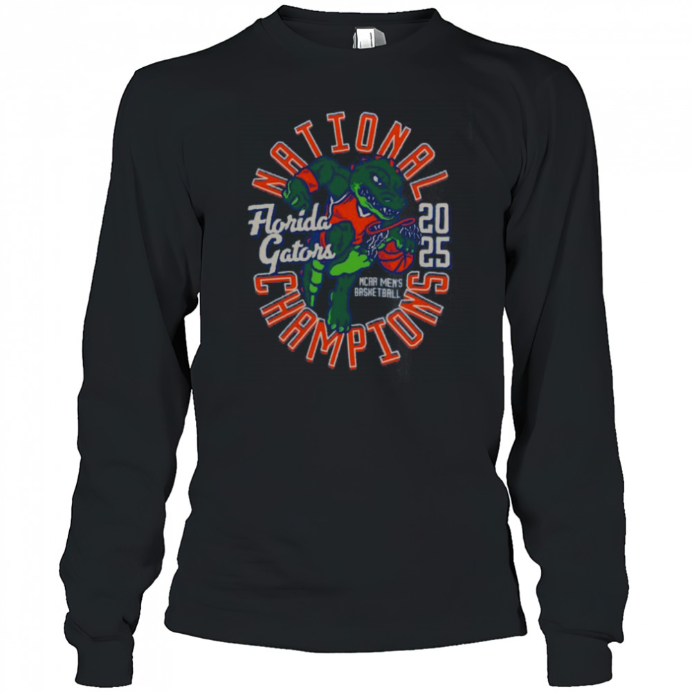 Florida Gators 2025 NCAA Men’s Basketball National Champions Comfort Colors Mascot T Shirt Long Sleeved