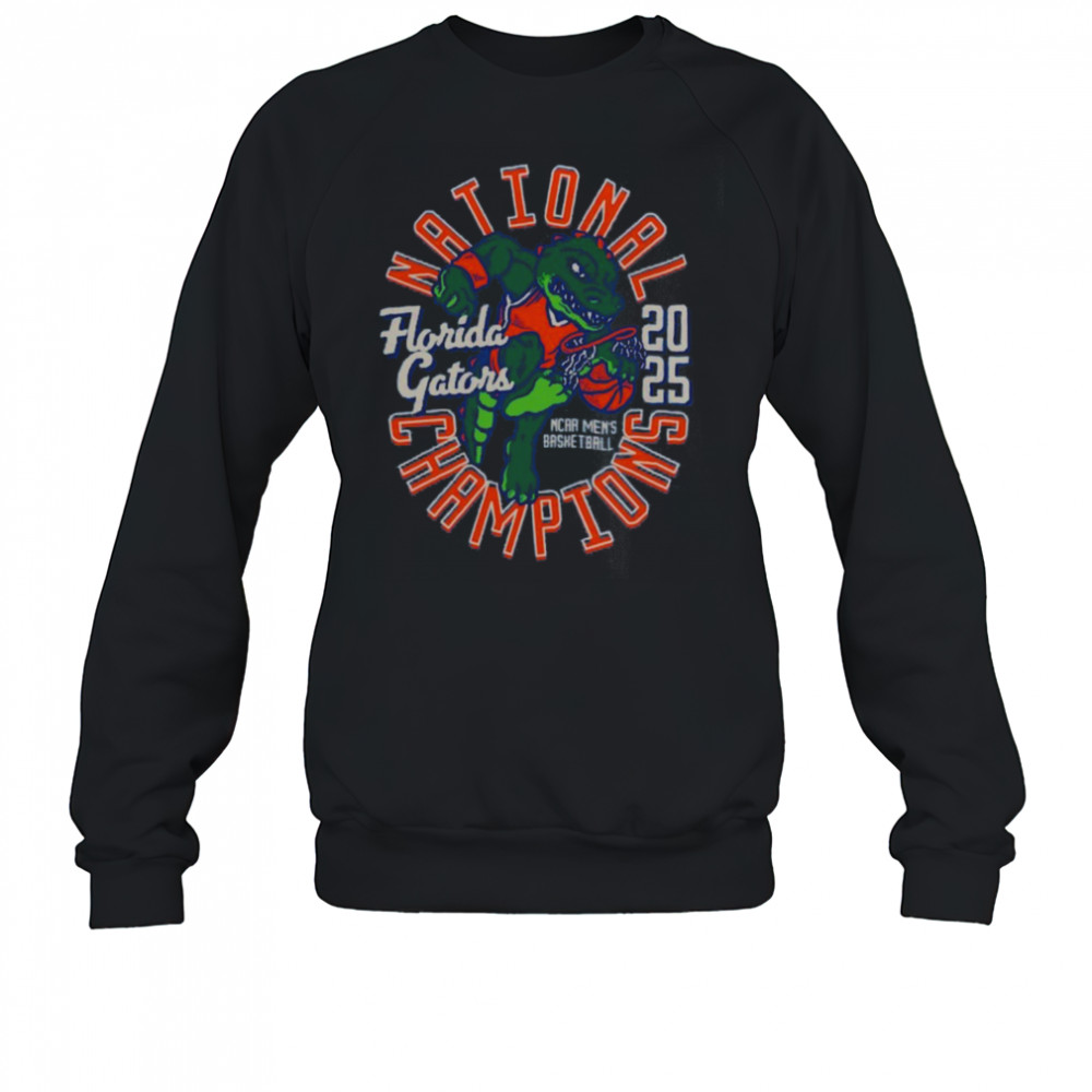 Florida Gators 2025 NCAA Men’s Basketball National Champions Comfort Colors Mascot T Shirt Sweatshirt