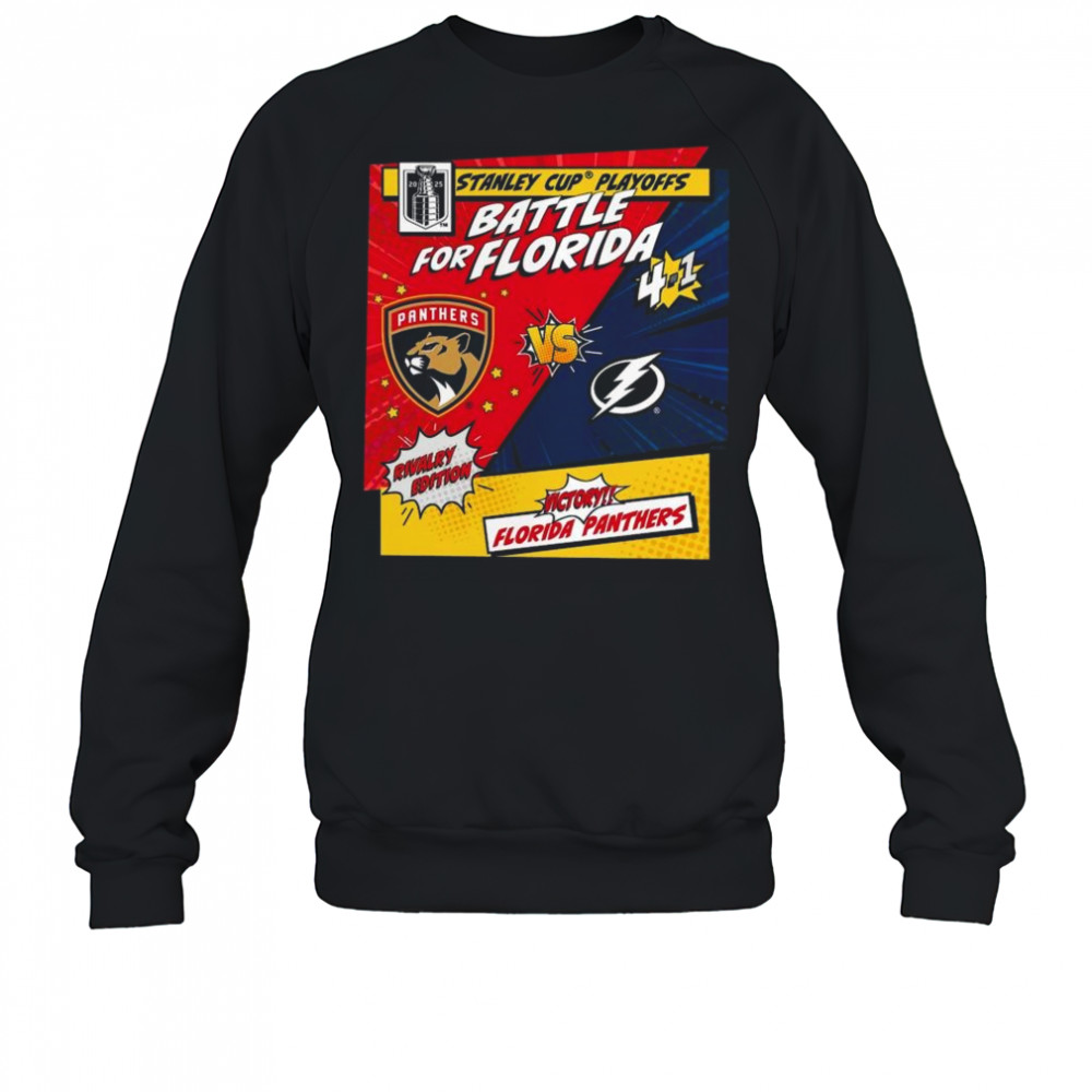 Florida Panthers vs. Tampa Bay Lightning 2025 Stanley Cup Playoffs Rivalry Comic Pop Shirt Sweatshirt