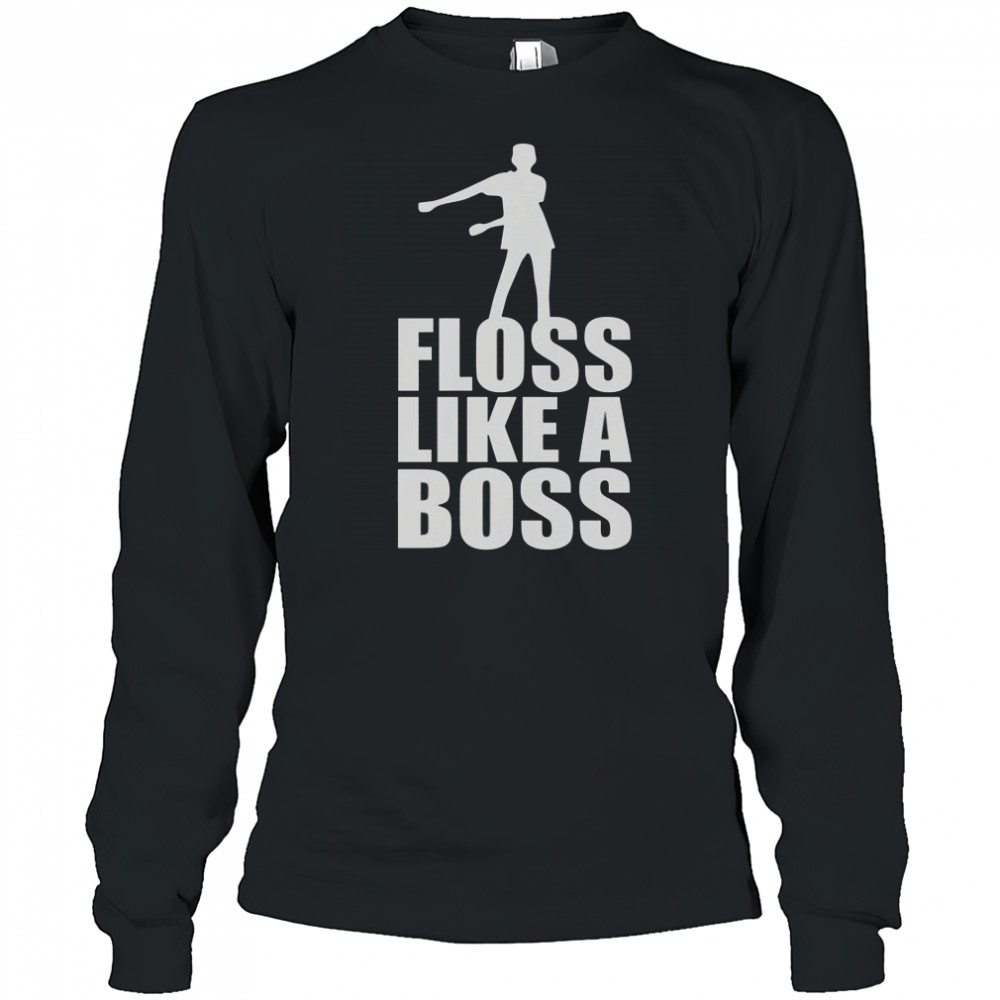 Floss Like A Boss Dance Logo T-Shirt Long Sleeved