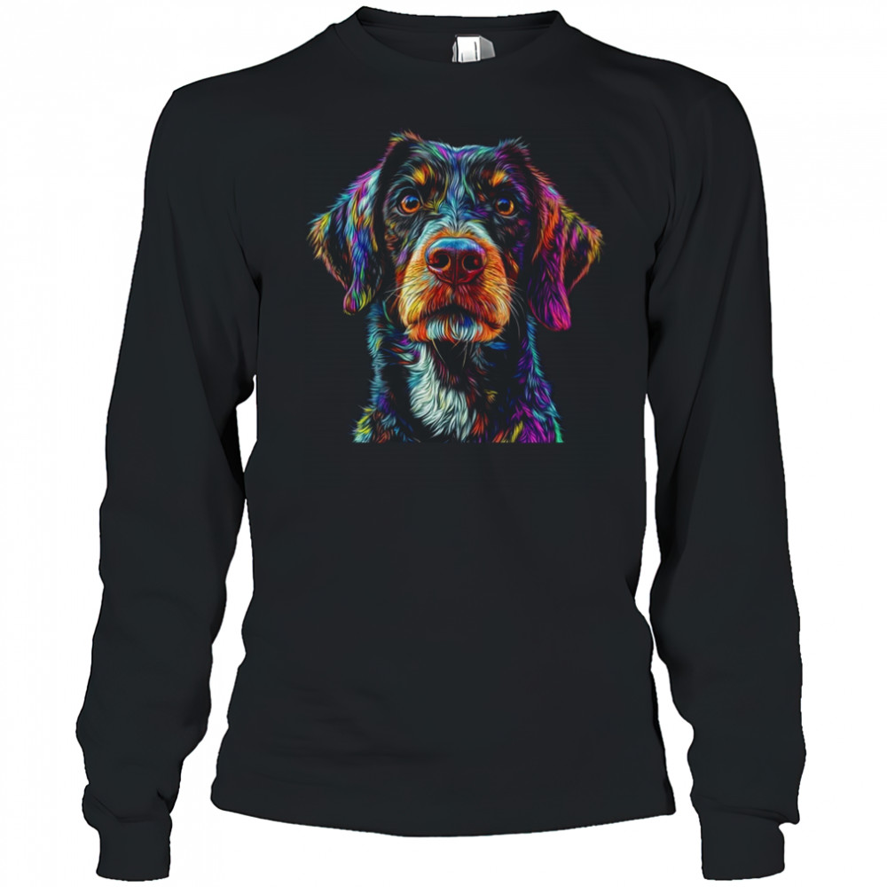 German Shorthaired Pointer Dog Colorful Face Dog Lover Men Women shirt Long Sleeved