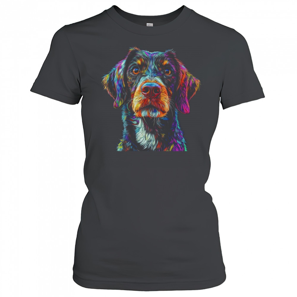 German Shorthaired Pointer Dog Colorful Face Dog Lover Men Women shirt Women's T-shirt