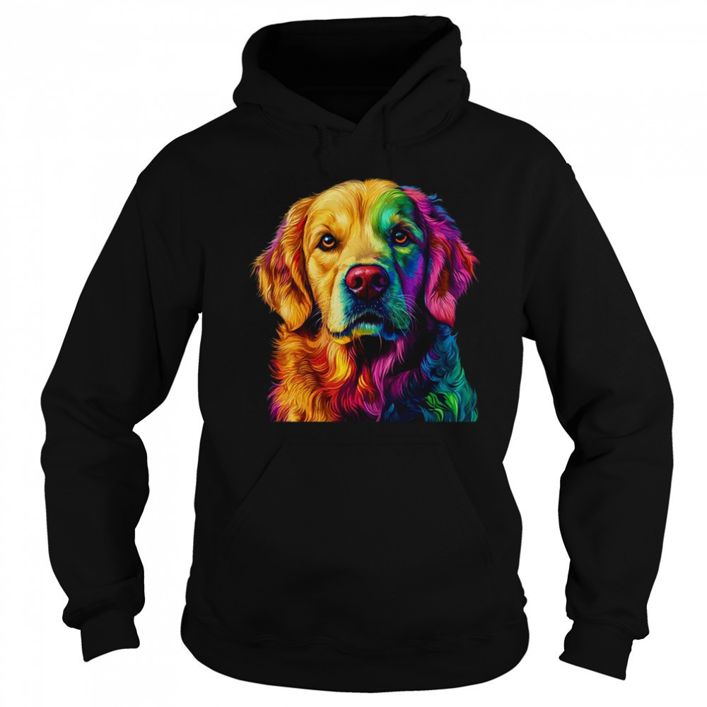 Golden Retriever Dog Colorful Face Dog Lover Men Women shirt Sweatshirt