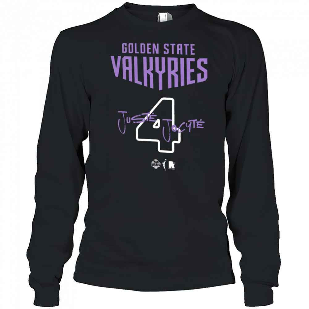Justė Jocytė Golden State Valkyries round21 Unisex Name & Number T Shirt Long Sleeved