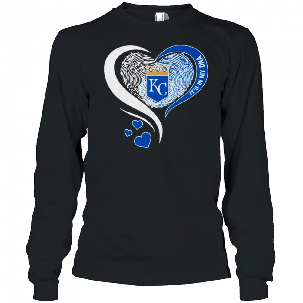 Kansas City Royals It’s In My DNA Heart T-Shirt Long Sleeved