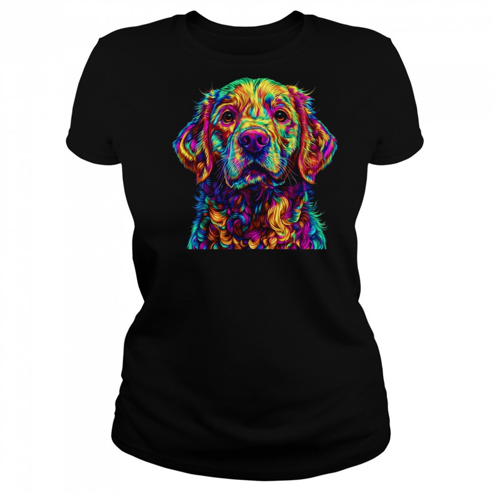 Labrador Retriever Dog Colorful Face Dog Lover Men Women shirt Women's T-shirt