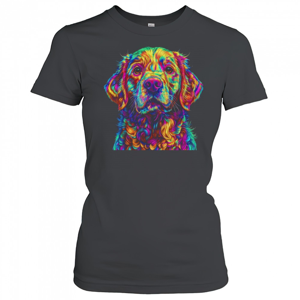 Labrador Retriever Dog Colorful Face Dog Lover Men Women shirt Women's T-shirt