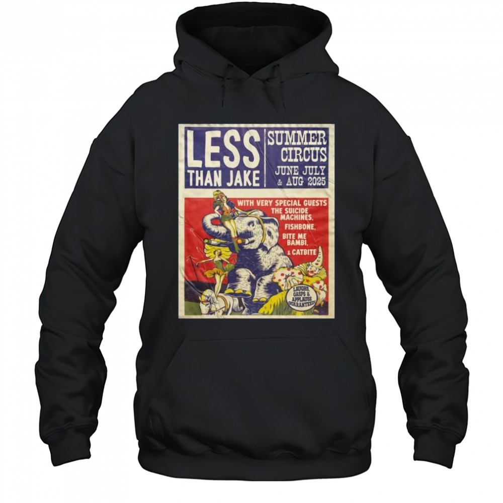 Less Than Jake Summer Circus June July and Aug 2025 with The Suicide Machines Fishbone Bite Me Bambi t-shirt Hoodie