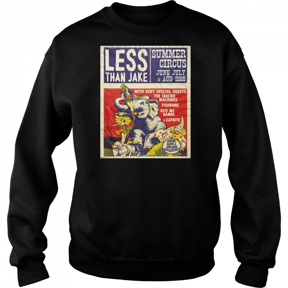 Less Than Jake Summer Circus June July and Aug 2025 with The Suicide Machines Fishbone Bite Me Bambi t-shirt Hoodie