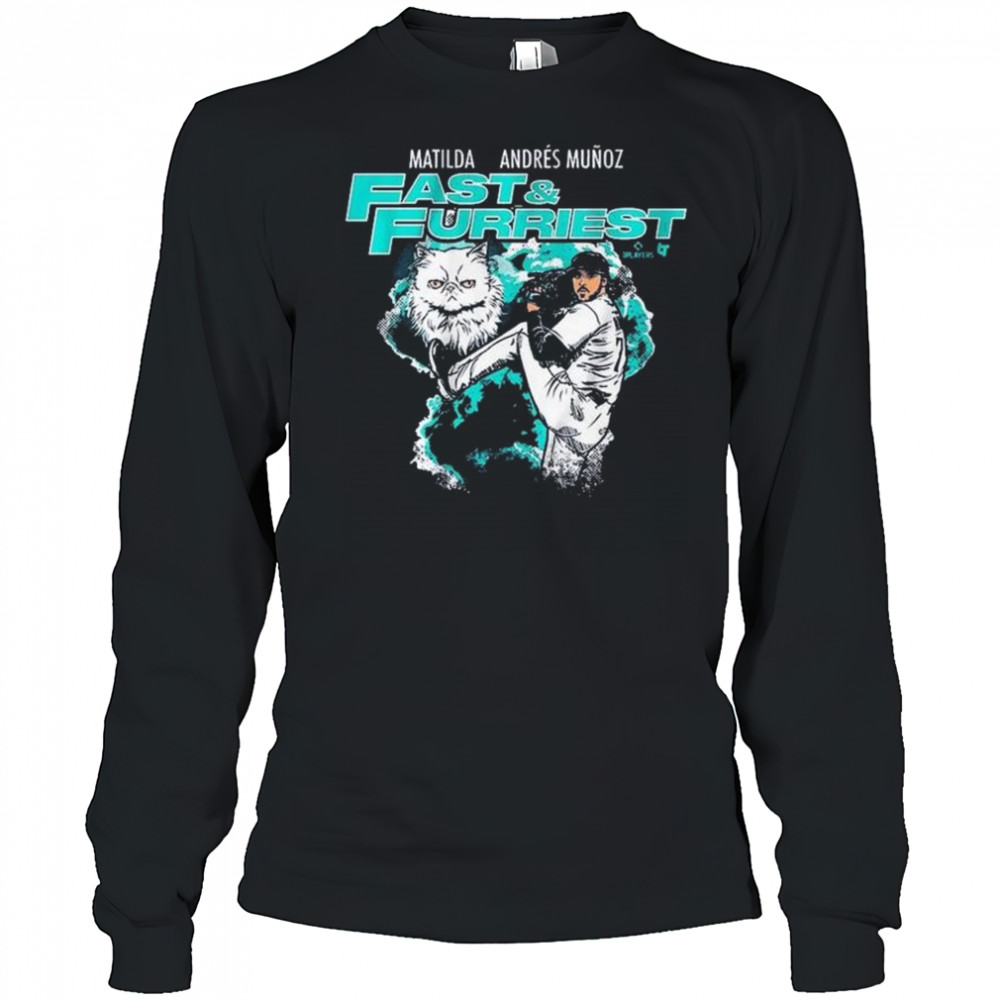 Matilda Andres Muñoz Fast & Furriest Seattle Mariners MLB Graphic t-shirt Long Sleeved
