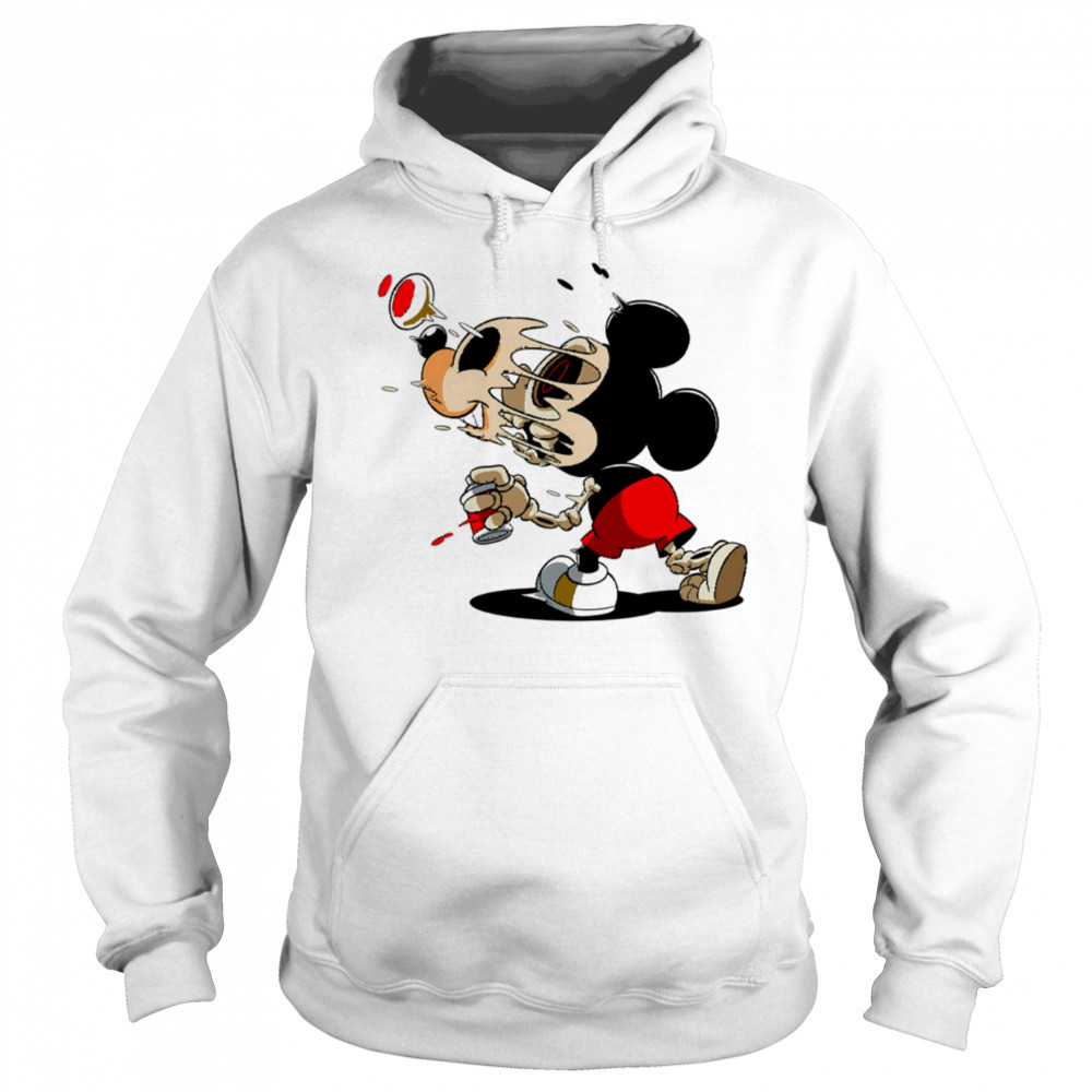 Melting Mickey Mouse Skeleton Street Art Cartoon Graphic shirt Sweatshirt