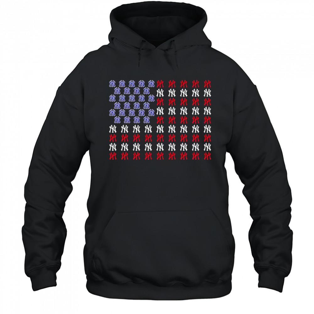 Memorial Day and the 4th of July American flag New York Yankees logo shirt Hoodie