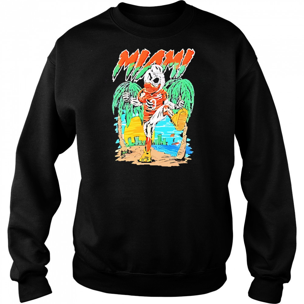 Miami Hurricanes Football Graphic Mascot shirt Hoodie