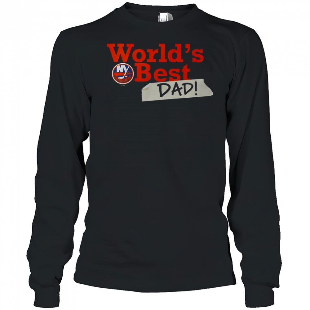 New York Islanders World’s Best Dad T-Shirt Long Sleeved