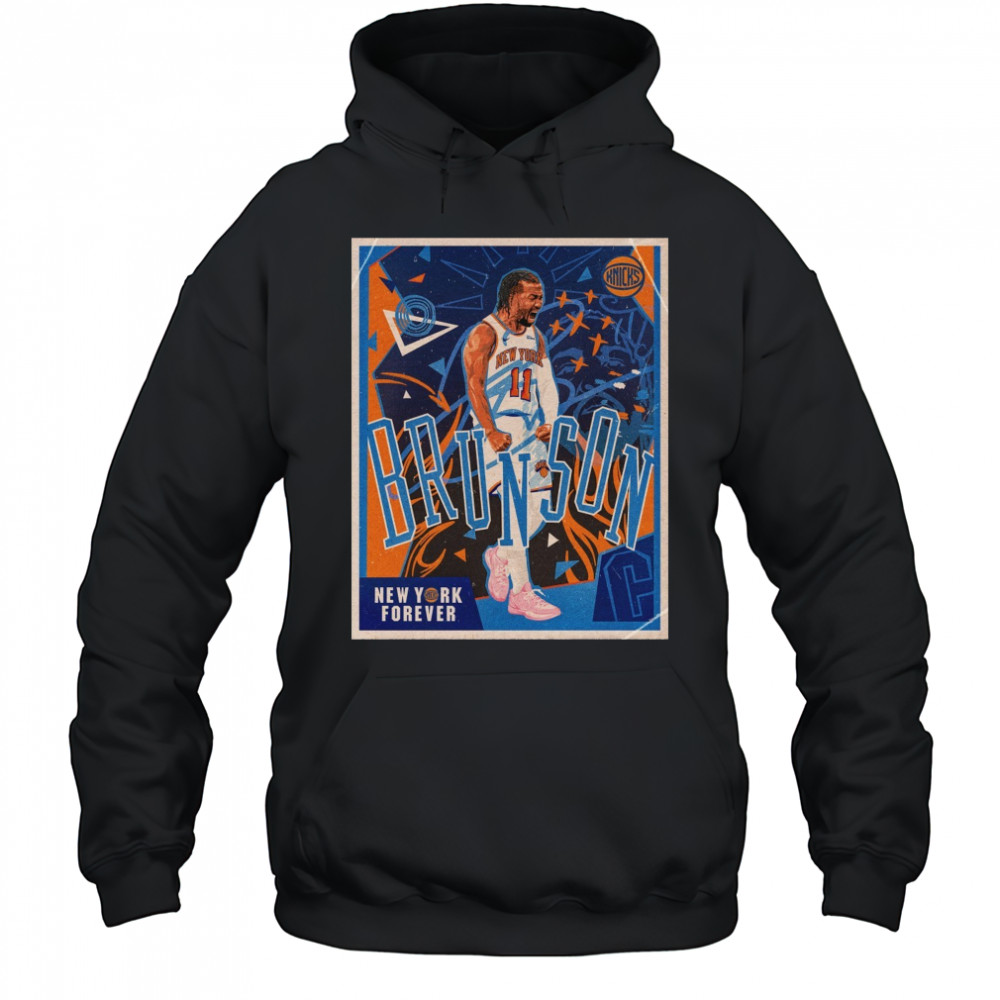 New York Knicks Jalen Brunson New York Forever Retro Vintage Poster t-shirt Hoodie