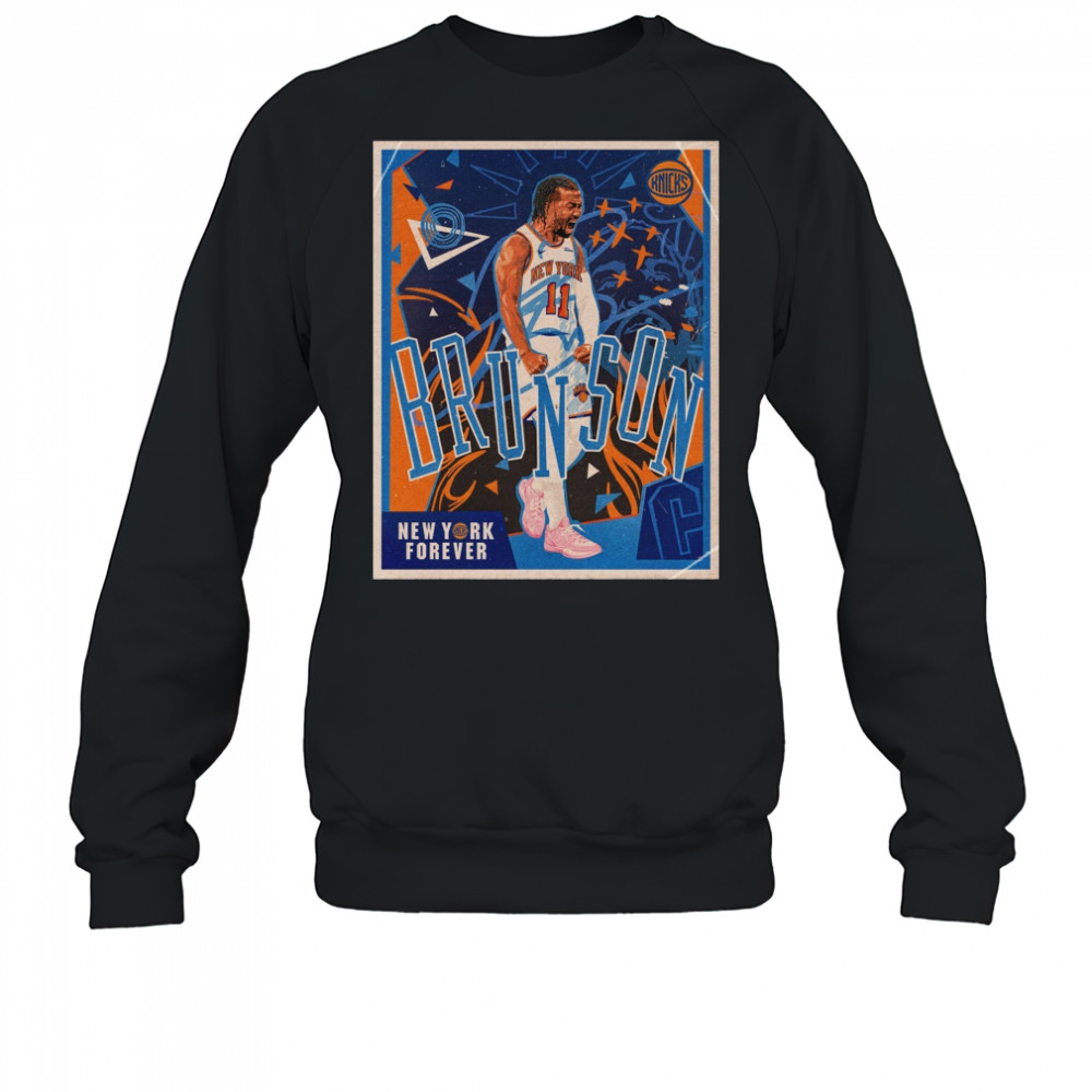 New York Knicks Jalen Brunson New York Forever Retro Vintage Poster t-shirt Sweatshirt