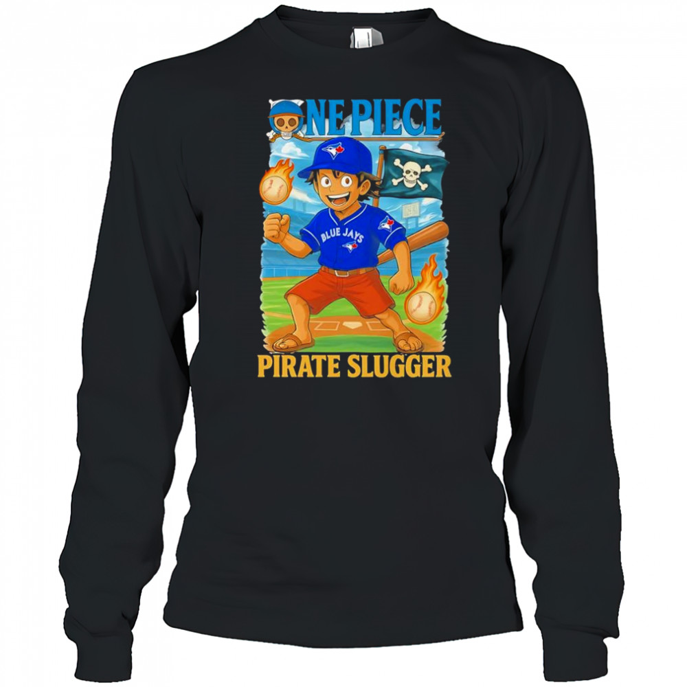One Piece x Toronto Blue Jays Pirate Slugger shirt Long Sleeved