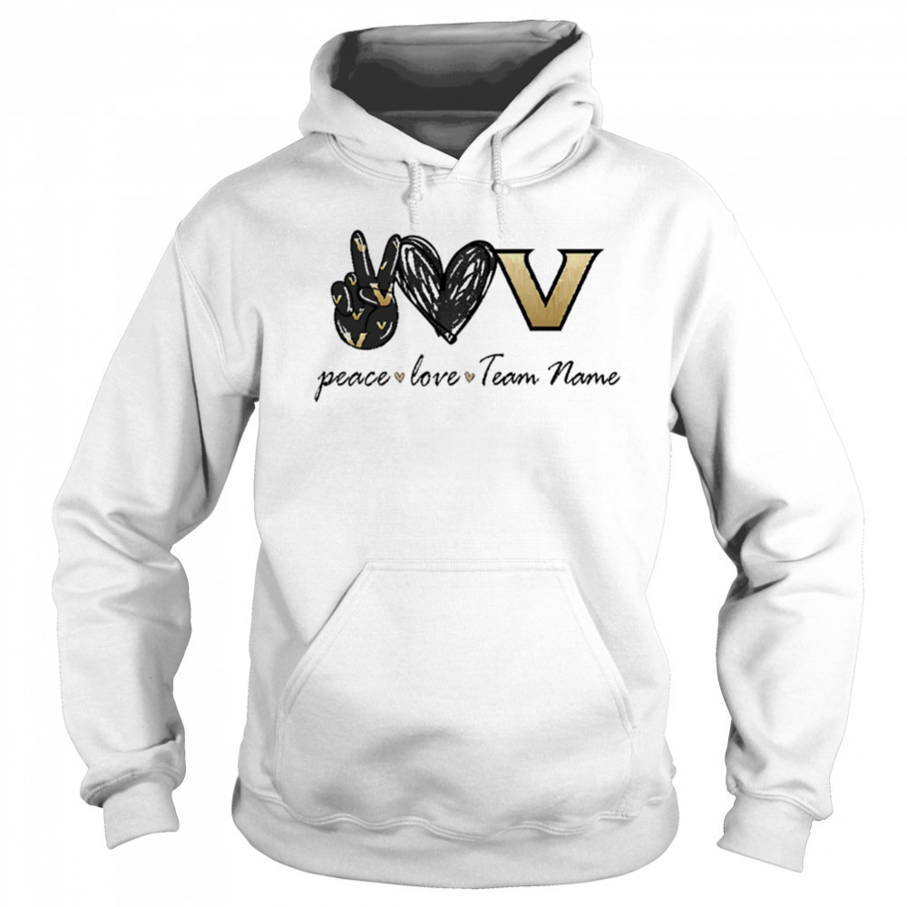 Personalized vanderbilt commodores peace love shirt Sweatshirt