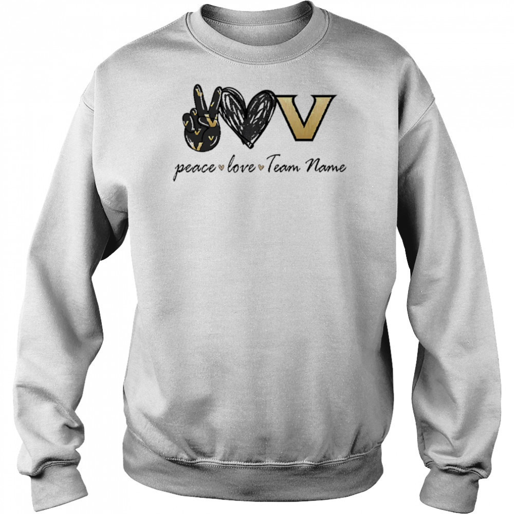 Personalized vanderbilt commodores peace love shirt Hoodie