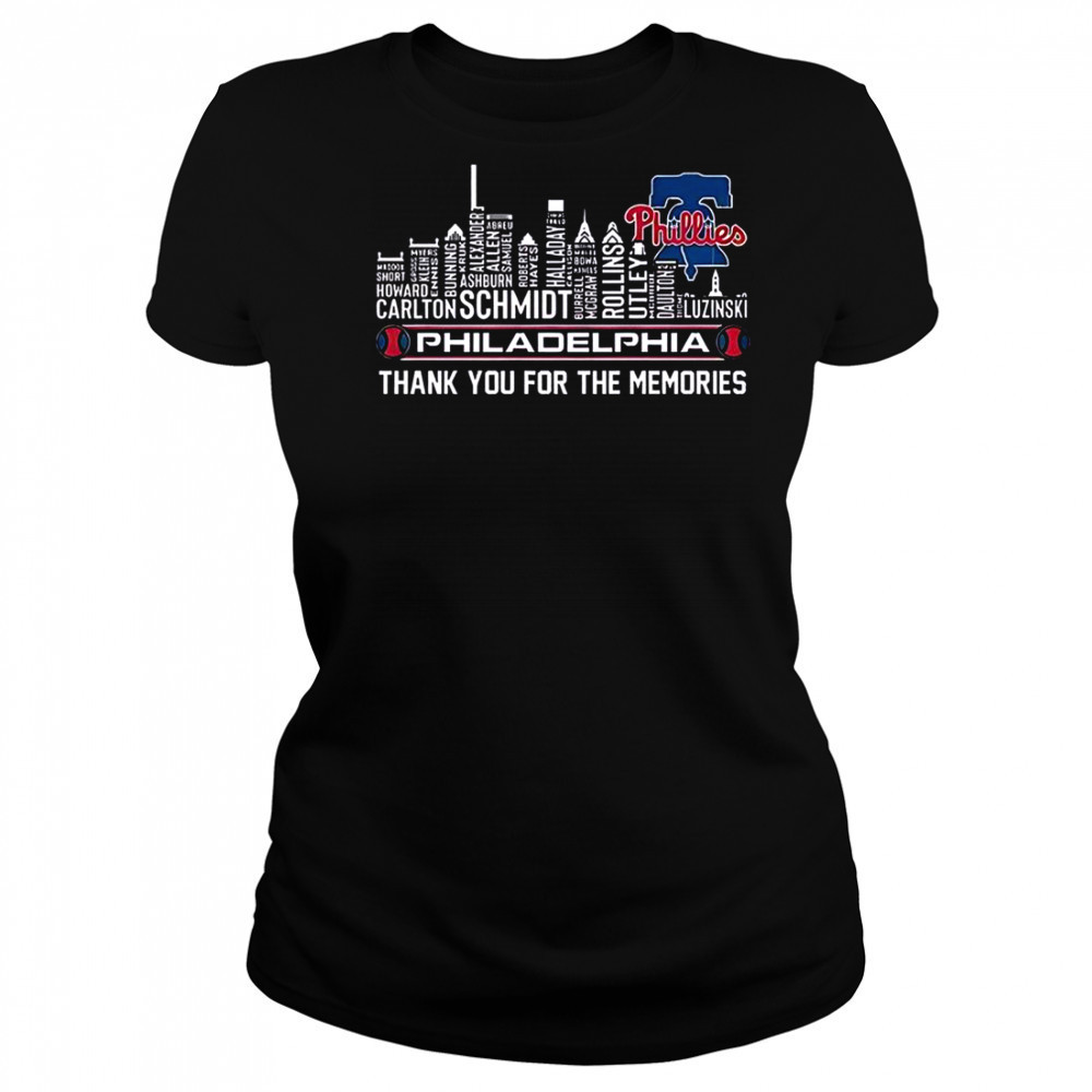 Philadelphia Phillies Skyline City Thank You For The Memories T-Shirt Women's T-shirt