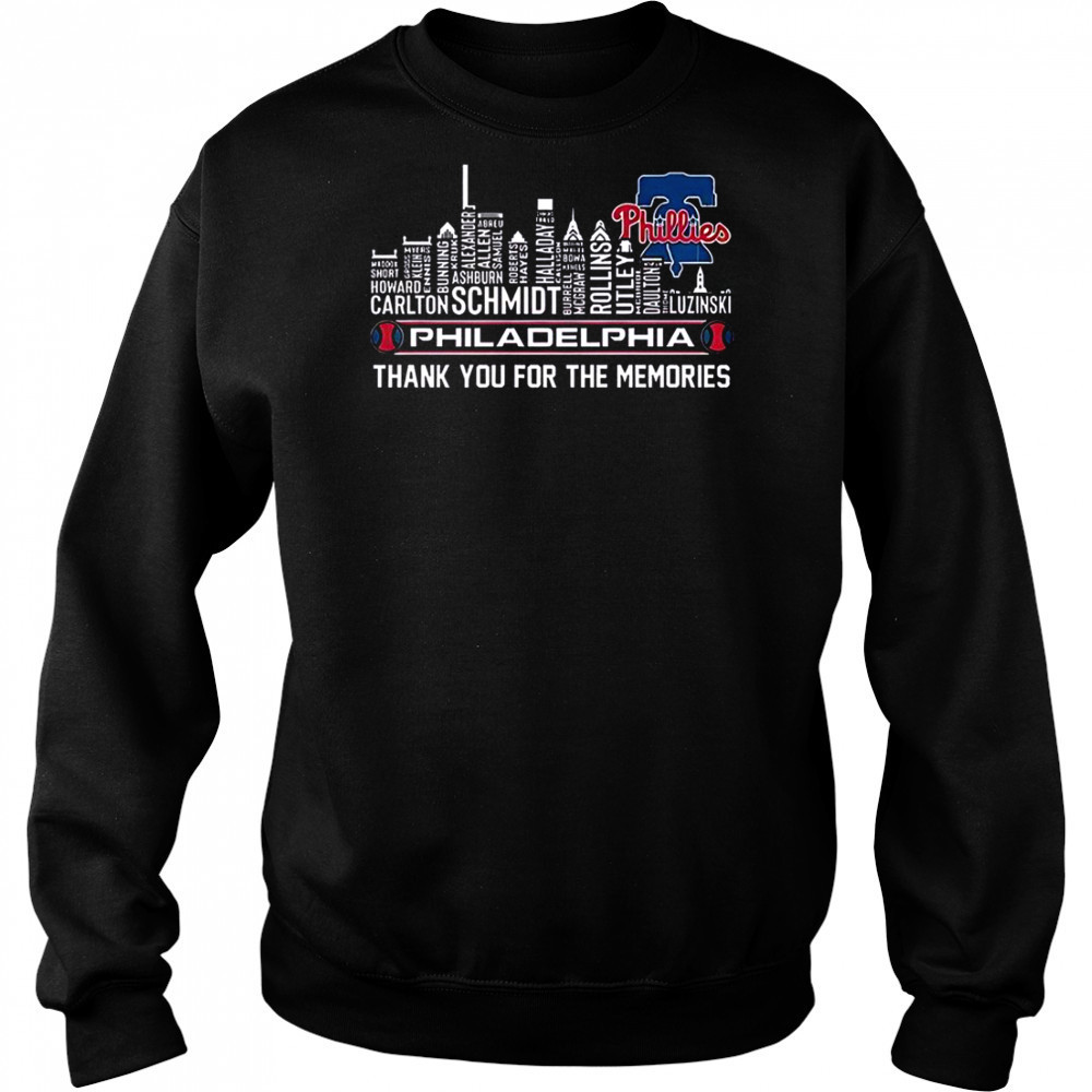 Philadelphia Phillies Skyline City Thank You For The Memories T-Shirt Hoodie