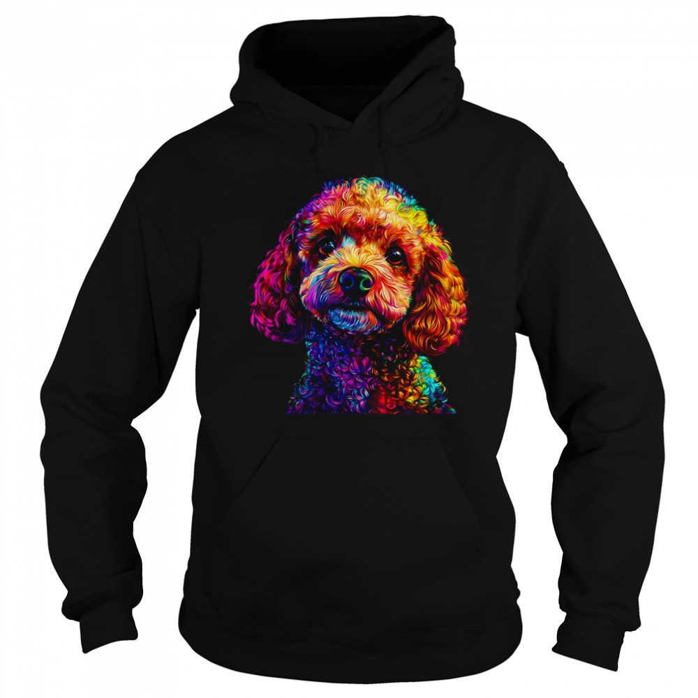 Poodle Dog Colorful Face Dog Lover Men Women shirt Sweatshirt