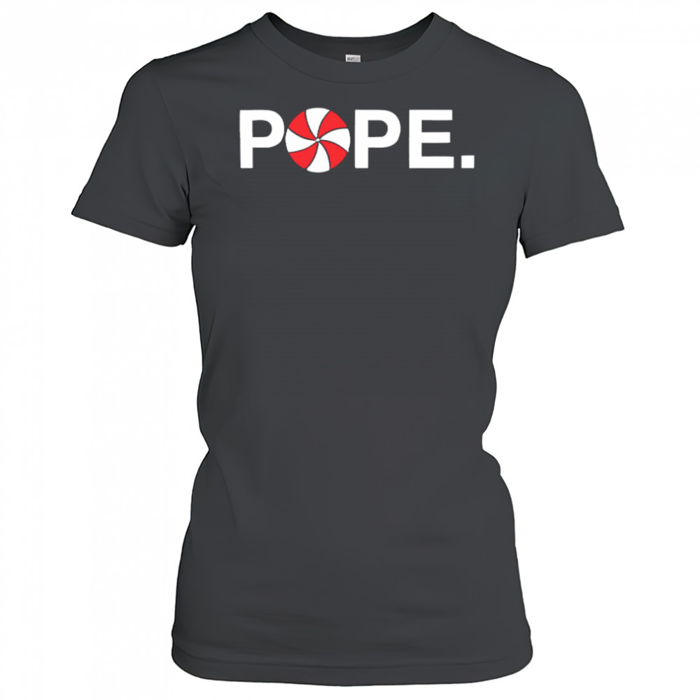 Pope leo xiv pope peppermint swirl shirt Women's T-shirt
