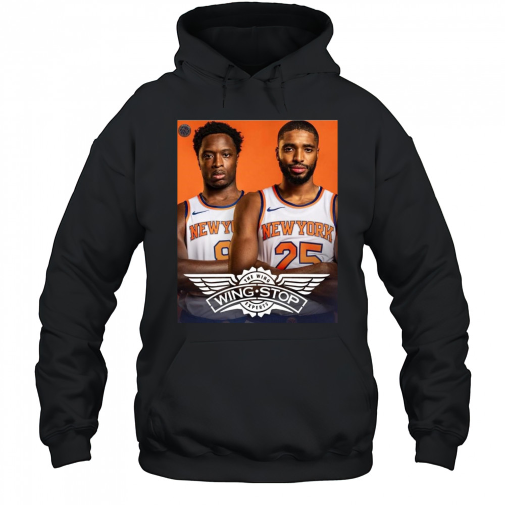 Poster OG Anunoby and Mikal Bridges New York Knicks Wingstop The Wing Experts t-shirt Hoodie