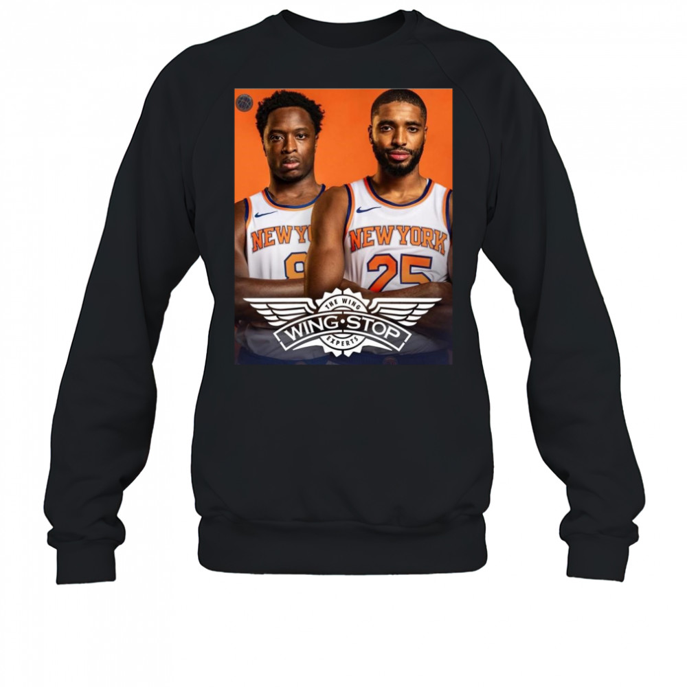 Poster OG Anunoby and Mikal Bridges New York Knicks Wingstop The Wing Experts t-shirt Sweatshirt