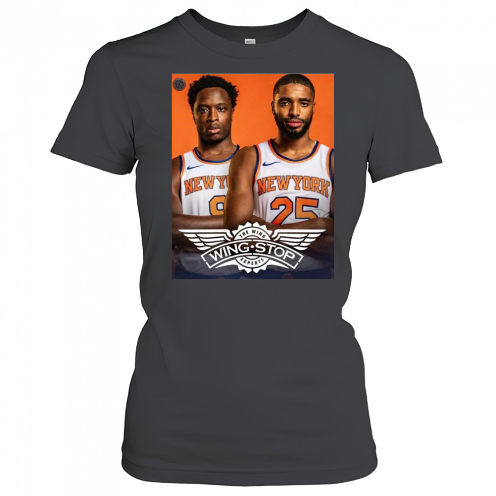 Poster OG Anunoby and Mikal Bridges New York Knicks Wingstop The Wing Experts t-shirt Women's T-shirt