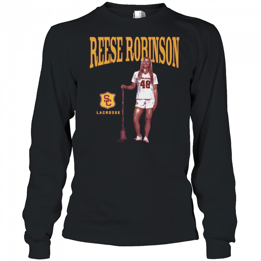Reese Robinson USC Trojans Lacrosse NCAA Division I Portrait t-shirt Long Sleeved