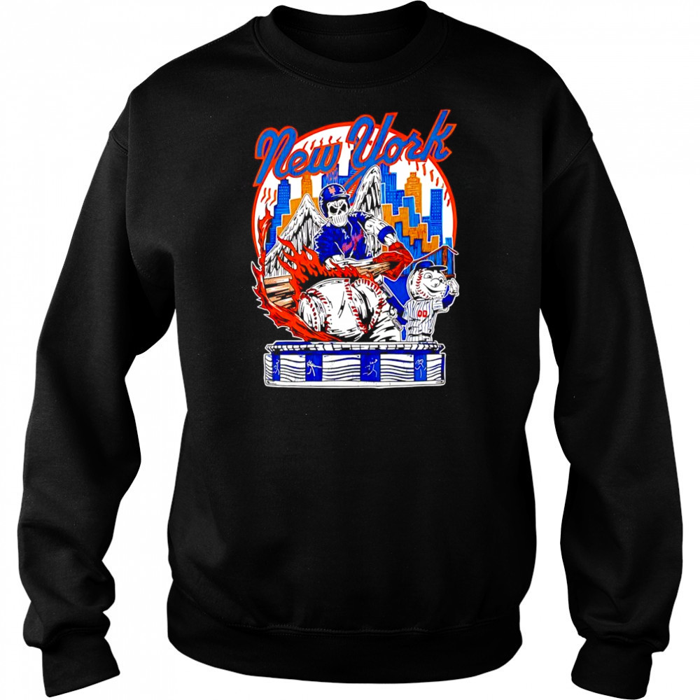 Skeleton New York Knicks baseball skyline shirt Hoodie