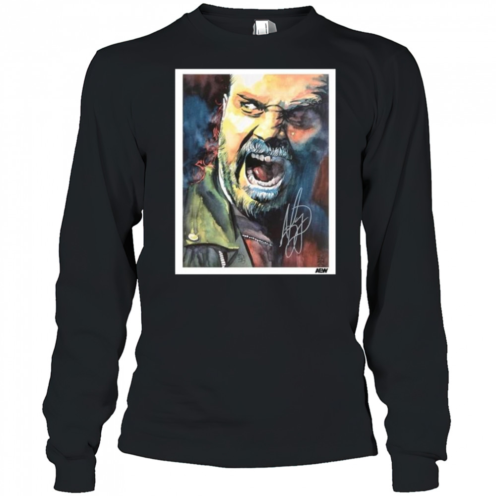 The Art of Rob Schamberger – Hangman Adam AEW Signature t-shirt Long Sleeved