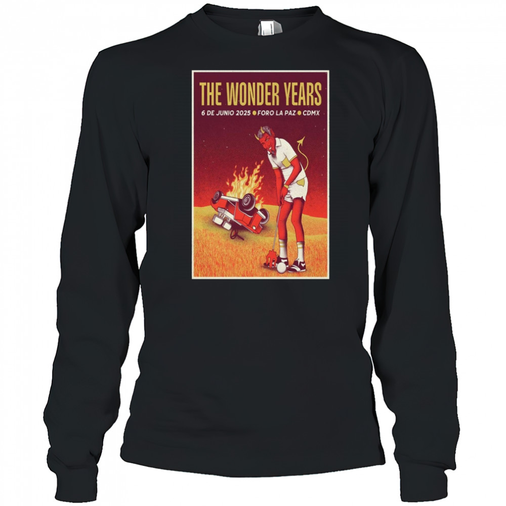 The Wonder Years Foro La Paz Mexico City MX June 6 2025 Concert t-shirt Long Sleeved